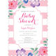 Light Pink Vintage Flower Baby Shower Invitations Image 6 of 6
